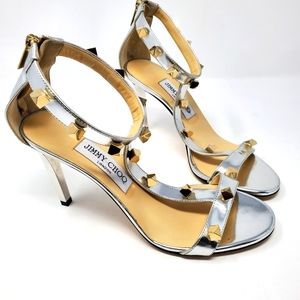 Jimmy Choo Silver Patent Pumps